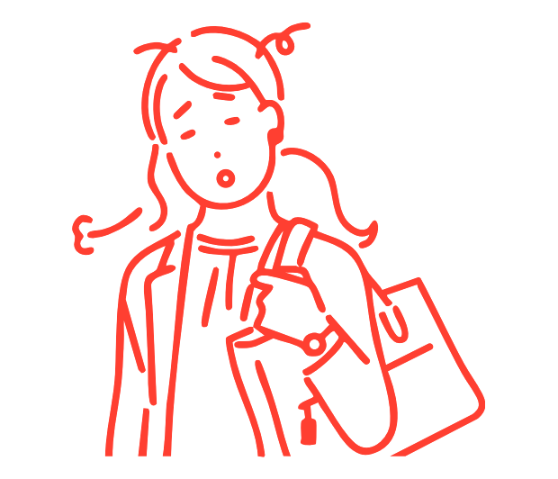 旅行計画に悩む旅行者のイラスト